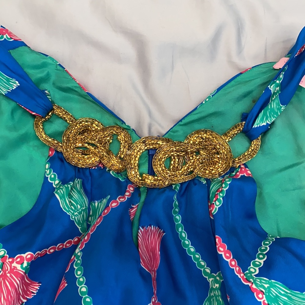 Lilly Pulitzer Dress Blue with Pockets Size 2 - Picture 3 of 8